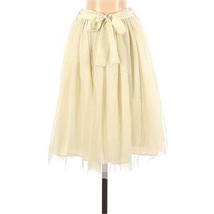 Elegant Cream A-Line Tulle Skirt